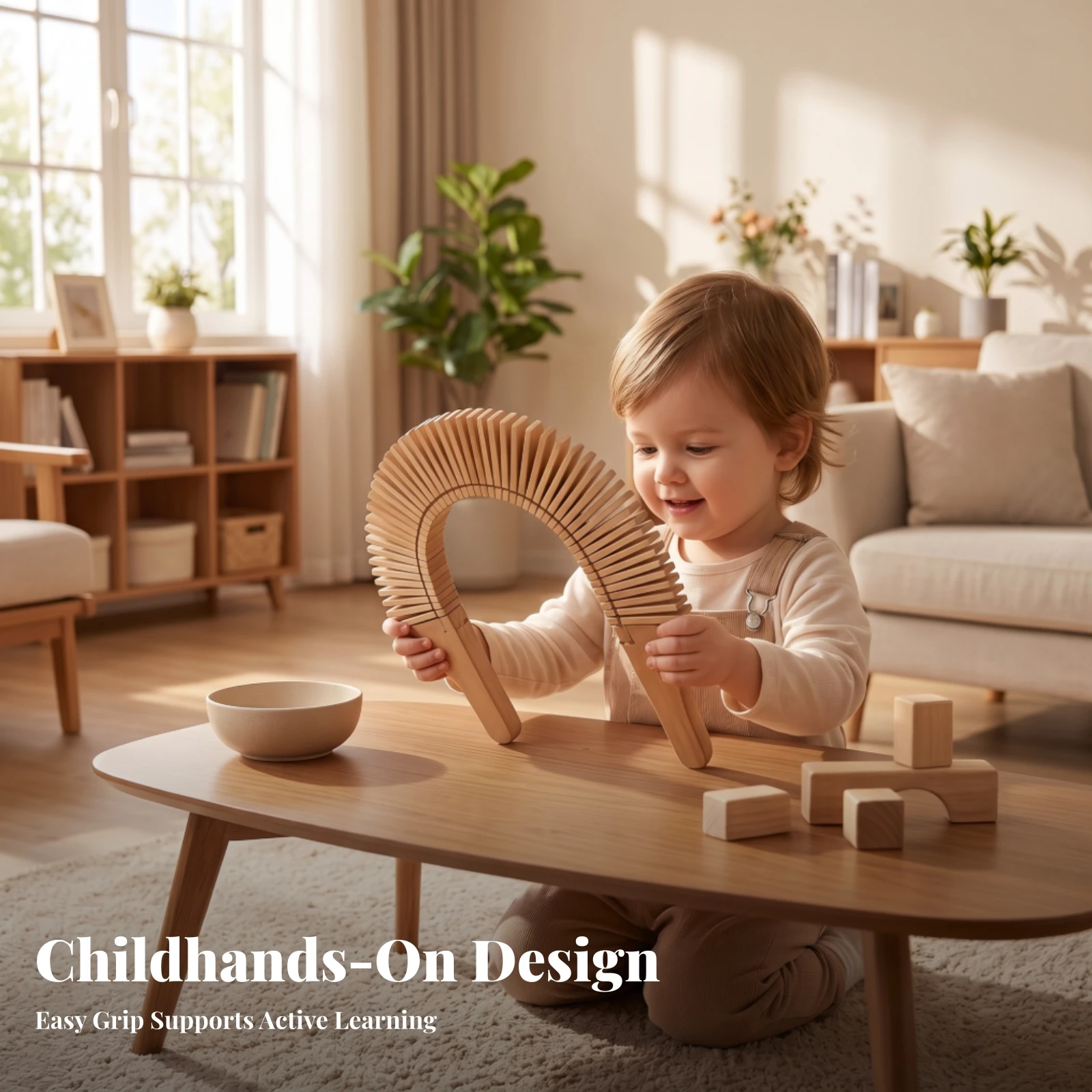 Wooden Snake Instrument Eco-Friendly Wooden Clacker Natural Wood Easy-Grip for Children, Classroom, Kindergarten