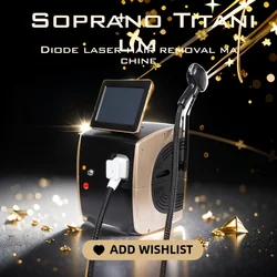 Professionale Soprano diodo ghiaccio titanio Laser macchina per la depilazione del corpo 808nm dispositivo alessandrite 3 onde permanente CE donna