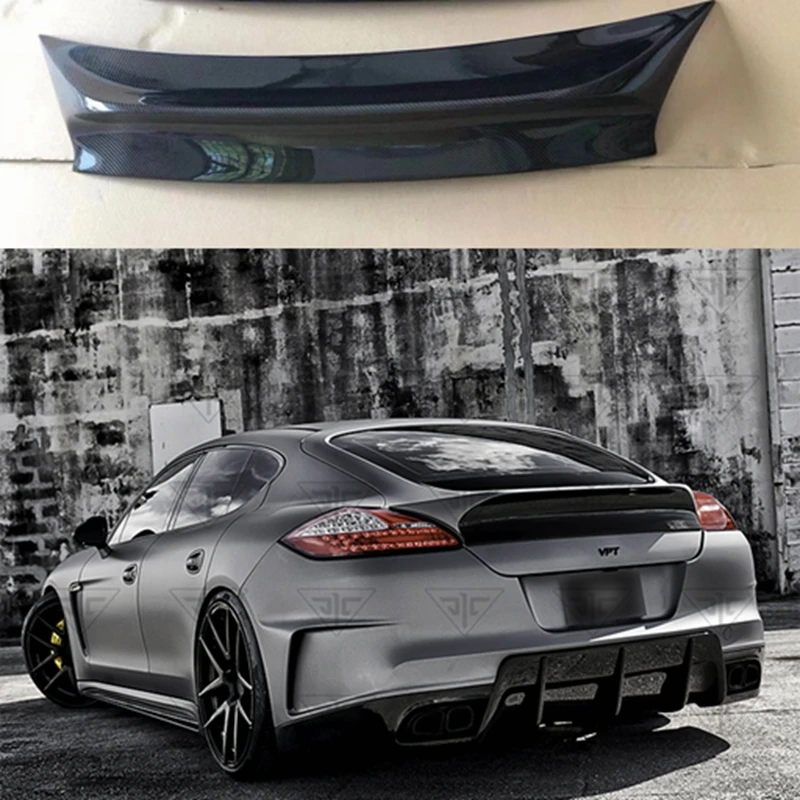 

Carbon Fiber CRA REAR WING TRUNK LIP SPOILERS FOR Porsche Panamera 970 971 2009-2013