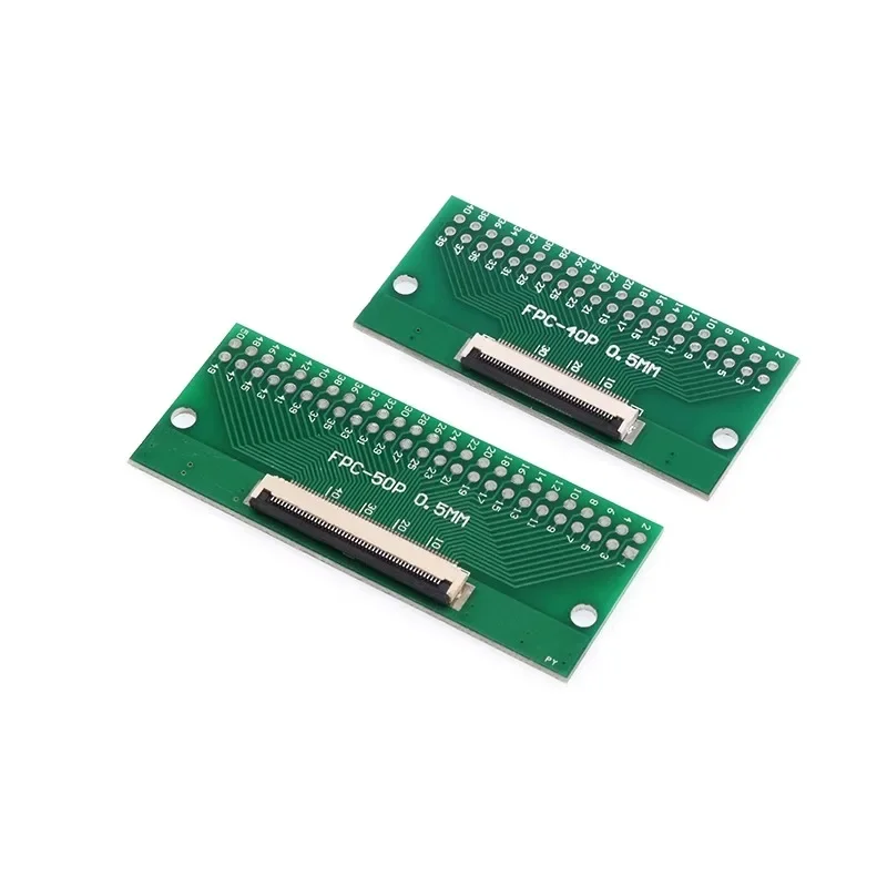 2pcs FPC FFC Cable 6 8 10 12 14 20 30 40 PIN 0.5mm pitch Connector SMT Adapter to 2.54 mm 1.0 inch pitch through hole DIP PCB