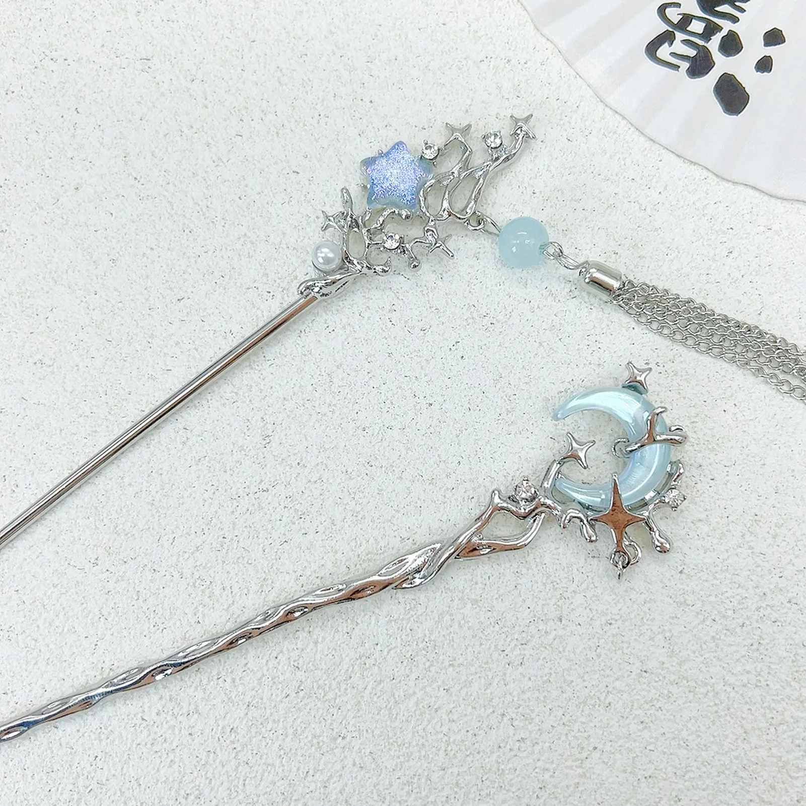 

New Chinese Style Hair Pins with Tassel Fine Pattern Setting Elegant Hair Chopsticks for Festival Wedding Party Hair Decor