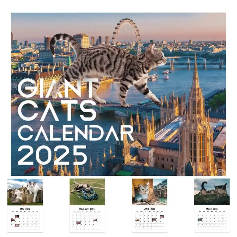 

Wall Calendar 2025 Interesting Big Cats Earth Iconic Buildings Wall Calendar Vertical Monthly Square Wall Calendar Family