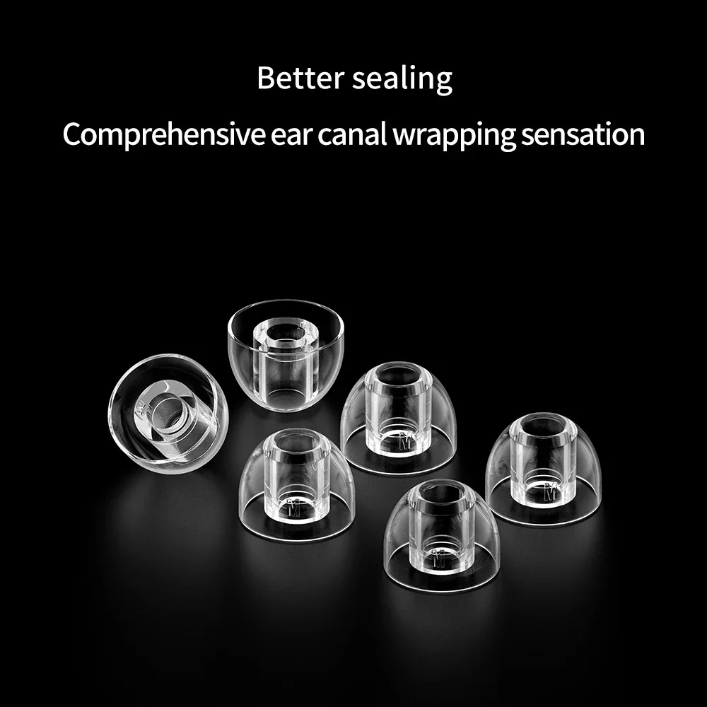 TRN Sea Snail High-Transparency Liquid Silicone Eartips Noise Cancelling Earphone Covers For TANGZU WANER SG KZ TRN SHELL