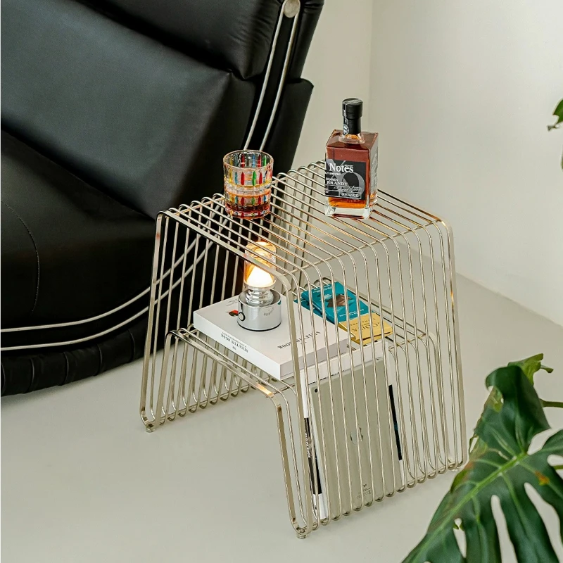 Minimalist Designer Side Table Bauhaus Modern Corner End Table Living Room Tea Table Home Decorative Storage Accent Furniture