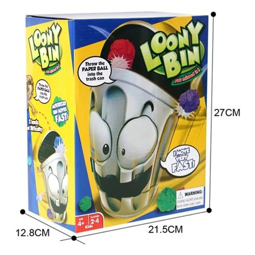 Electric crazy trash bin basketball toss game, indoor competitive stress-relief toy, fun family interactive play for all ages