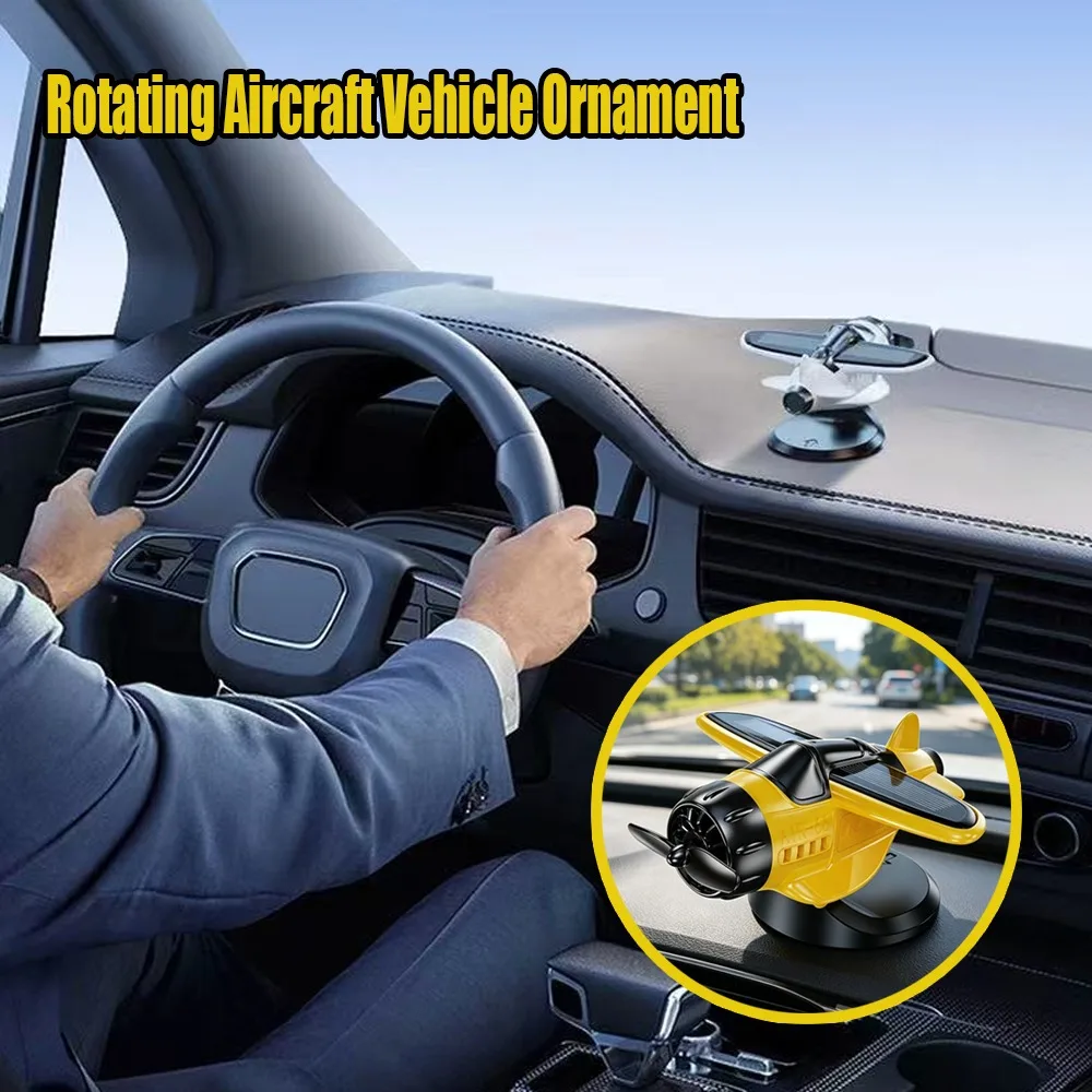 

Auto Rotating Solar Helicopter Car Decoration Solar Powered Moving Plane Dashboard Decor Car Interior Accessories For Home