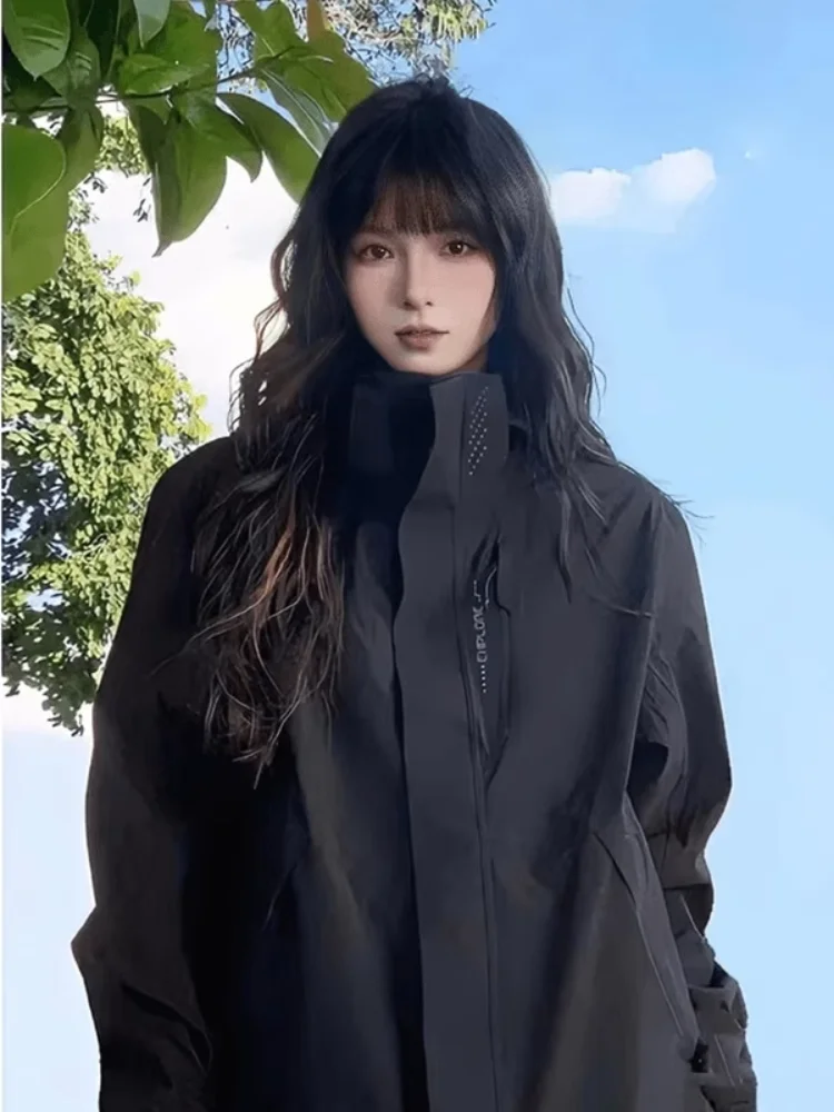 

American Sle Tee-in-One Women's Outdoor Climbing Jaet Waterproof Hiking Coat ort Outerwear Autumn Season Faion