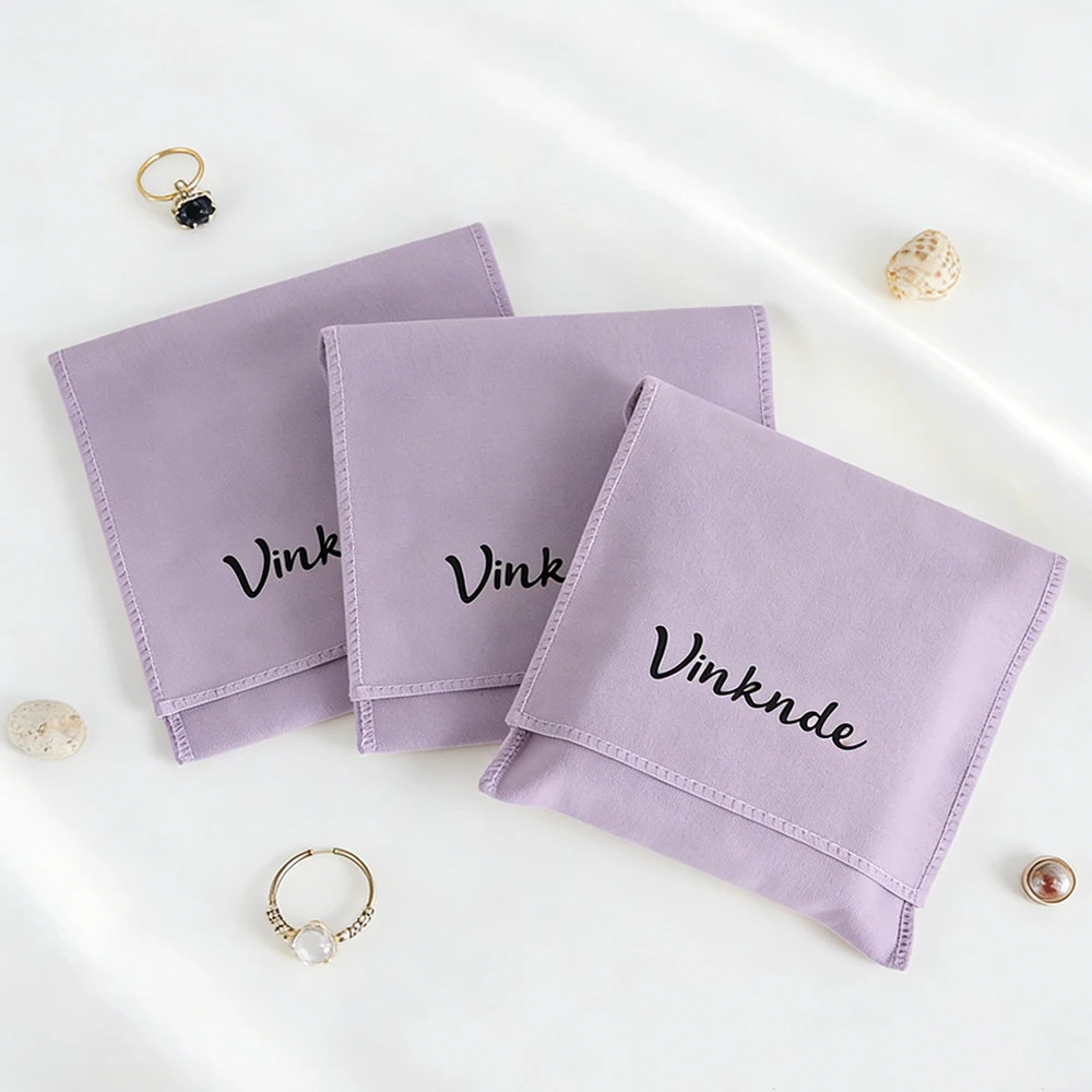 

50Pcs Custom Logo Canvas Cotton Gift Bags 10x10cm Personalized DIY Cosmetic Jewelry Perfume Makeup Envelope Flap Organizer Pouch