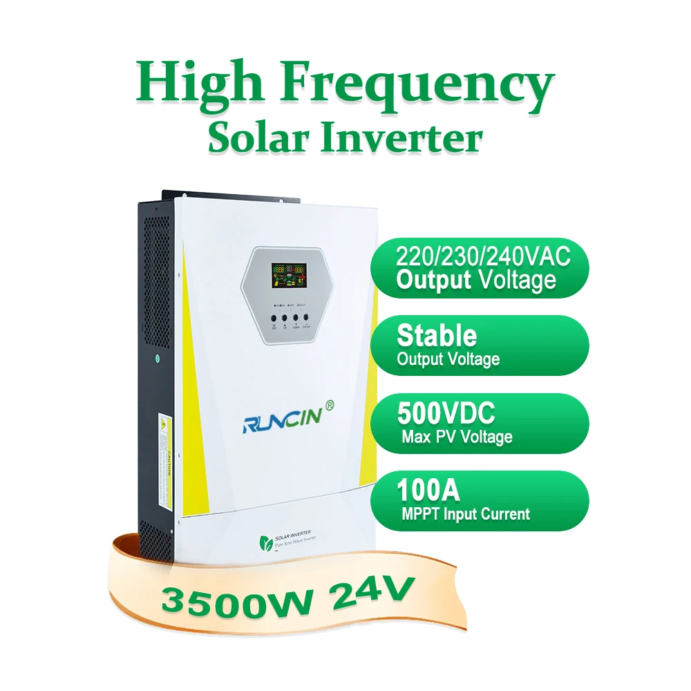 3500W 24V Wifi EASUN Hybrid Solar Inverter 500VDC Off-Grid MPPT 100A Charger With Wifi