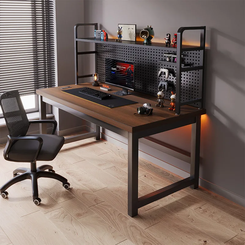 @#Small Bedroom Study Desk Hutch All in One Combination Desktop Computer Hole Board Gaming Table