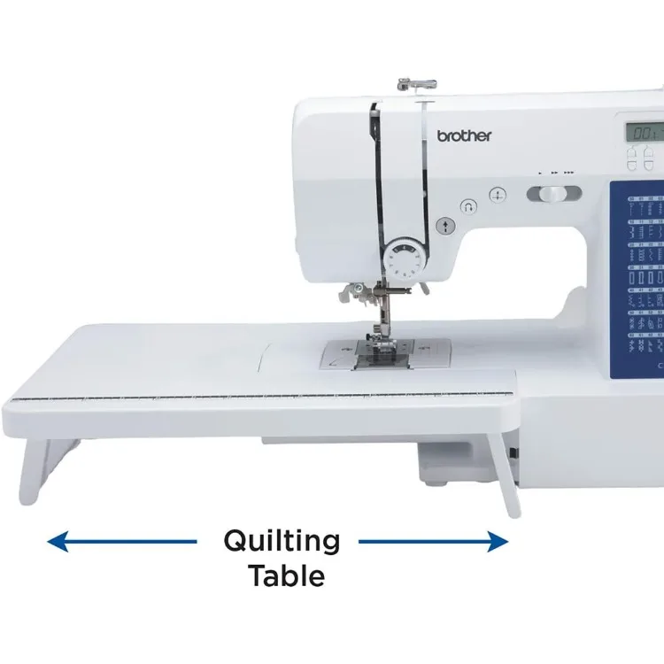 Computerized Sewing and Quilting Machine, 70 Built-in Stitches, LCD Display, Wide Table, 10 Included Feet, White