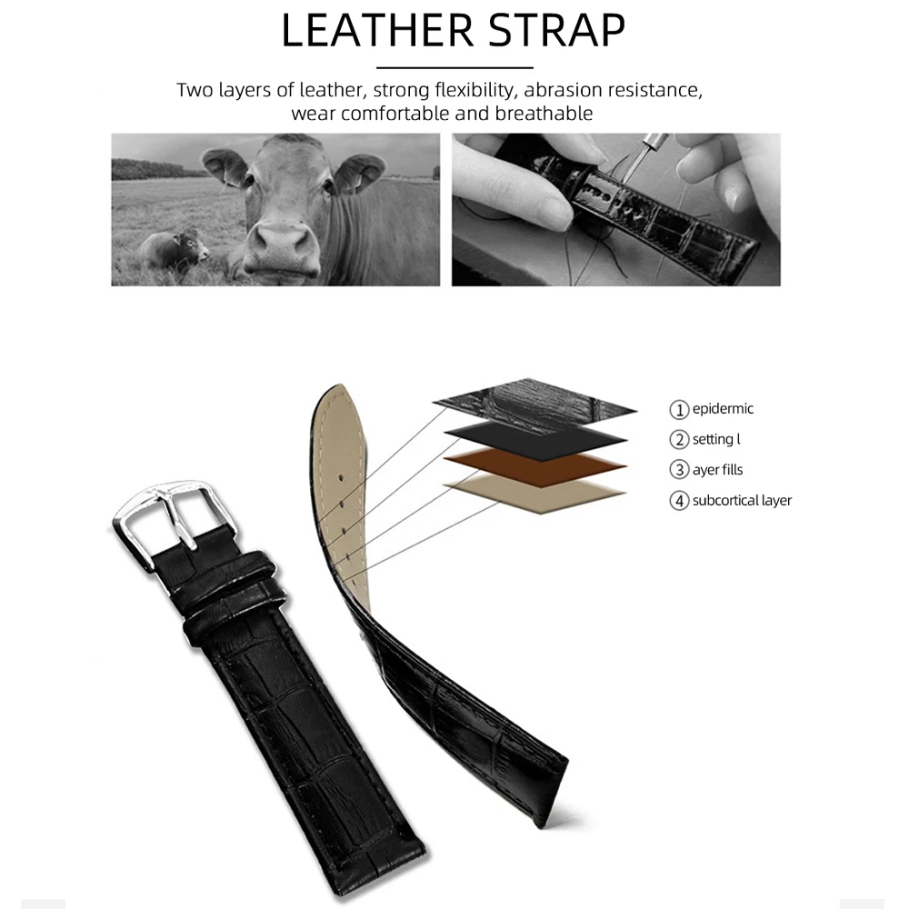 CHENXI Business Chronograph Wristwatch Luxury Quartz Men Watch Casual Leather Waterproof Clock Male Calendar Date Watches