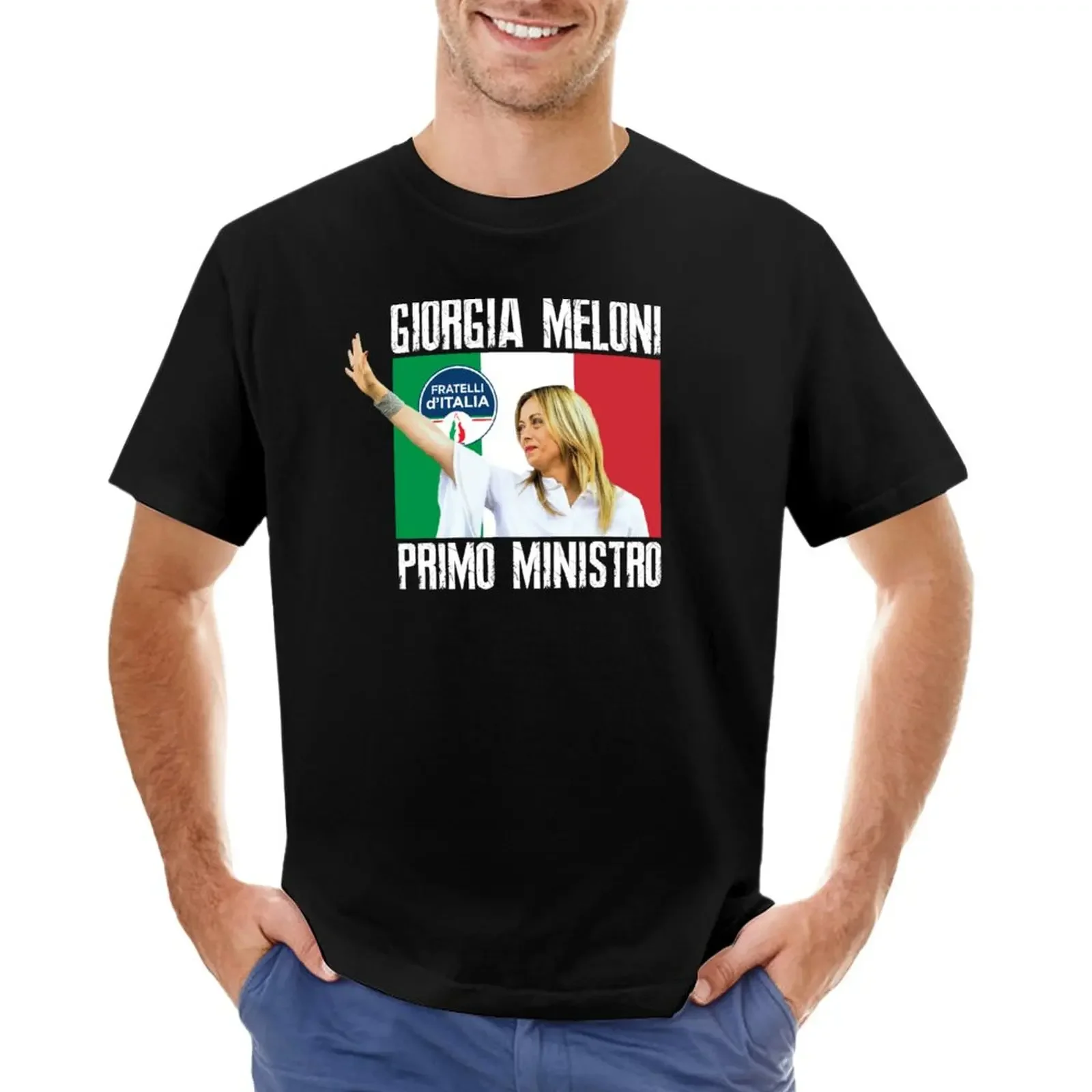 Giorgia Meloni for Italy Prime Minister T-Shirt hot sale shirt custom t shirt Men's t-shirt  for mens designer clothing Crewneck