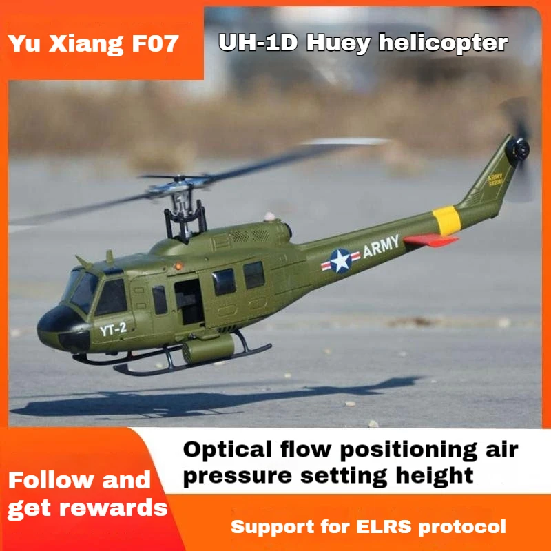

YUXIANG Версия с оптическим потоком F07, Huei UH1/версия с оптическим потоком F08 Bell Вертолет с дистанционным управлением Высококачественная модель aircr