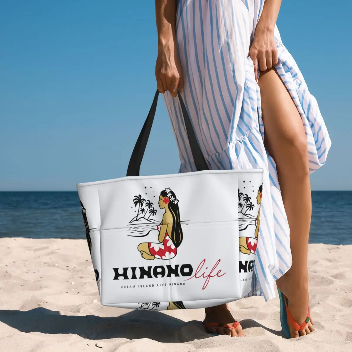 Hinano Tahiti Beach Tote Bag Sport Gym Yoga Duffle Large Tote Bag Women Travel Bag Fitness bag