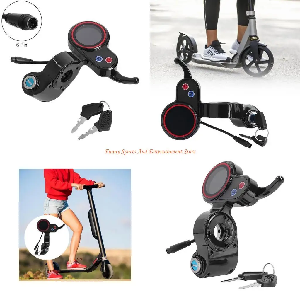 

C4DE Electric Scooter LCD Display Dashboard LCD Display Panel Throttles Instrument Panel Power Switches Easy to Install