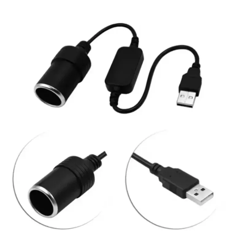 VIKEFON Auto Interior Accessories Plug Connector Adapter USB 5V To 12V Converter Adapter Wired Controller Charger Cable Socket
