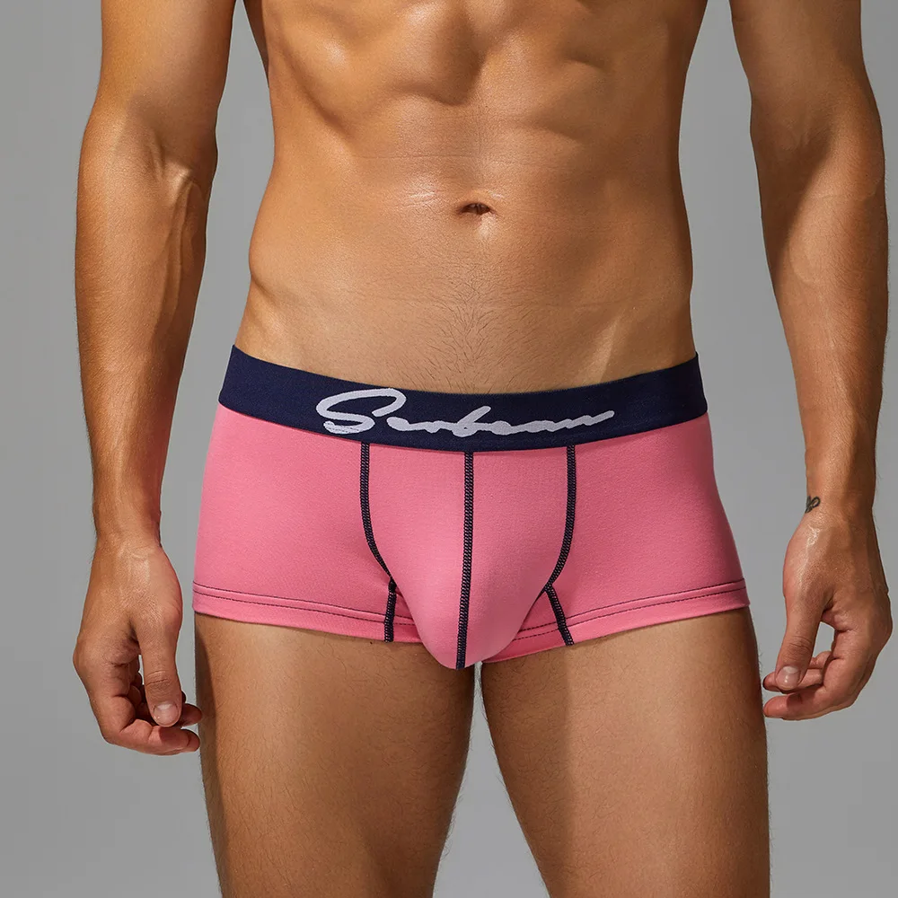 

Miosam мужские хлопковые трусы-боксеры с низкой посадкой, повседневное сексуальное спортивное нижнее белье с большой сумкой, удобные однотонные боксеры