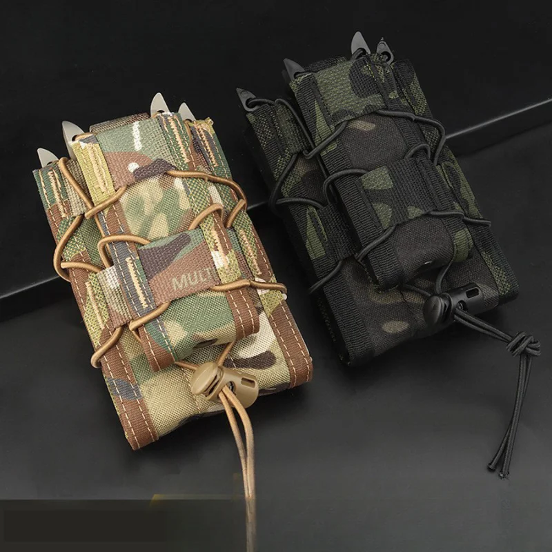 Elastic Nylon Tactical Magazine Pouch MOLLE Single Mag Holder Utility Carrier Outdoor Gear Accessory - view 2