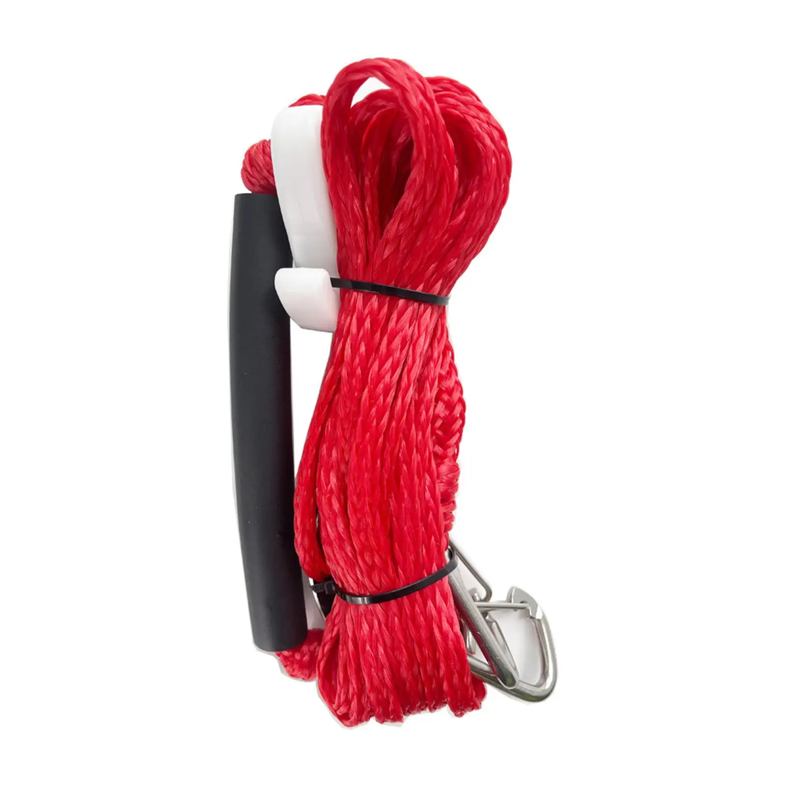 

Watersports Tow Harness 12ft Polyethylene Pulling Rope Heavy Duty Steel Hook for Boating Water Skiing Tubing Accessories