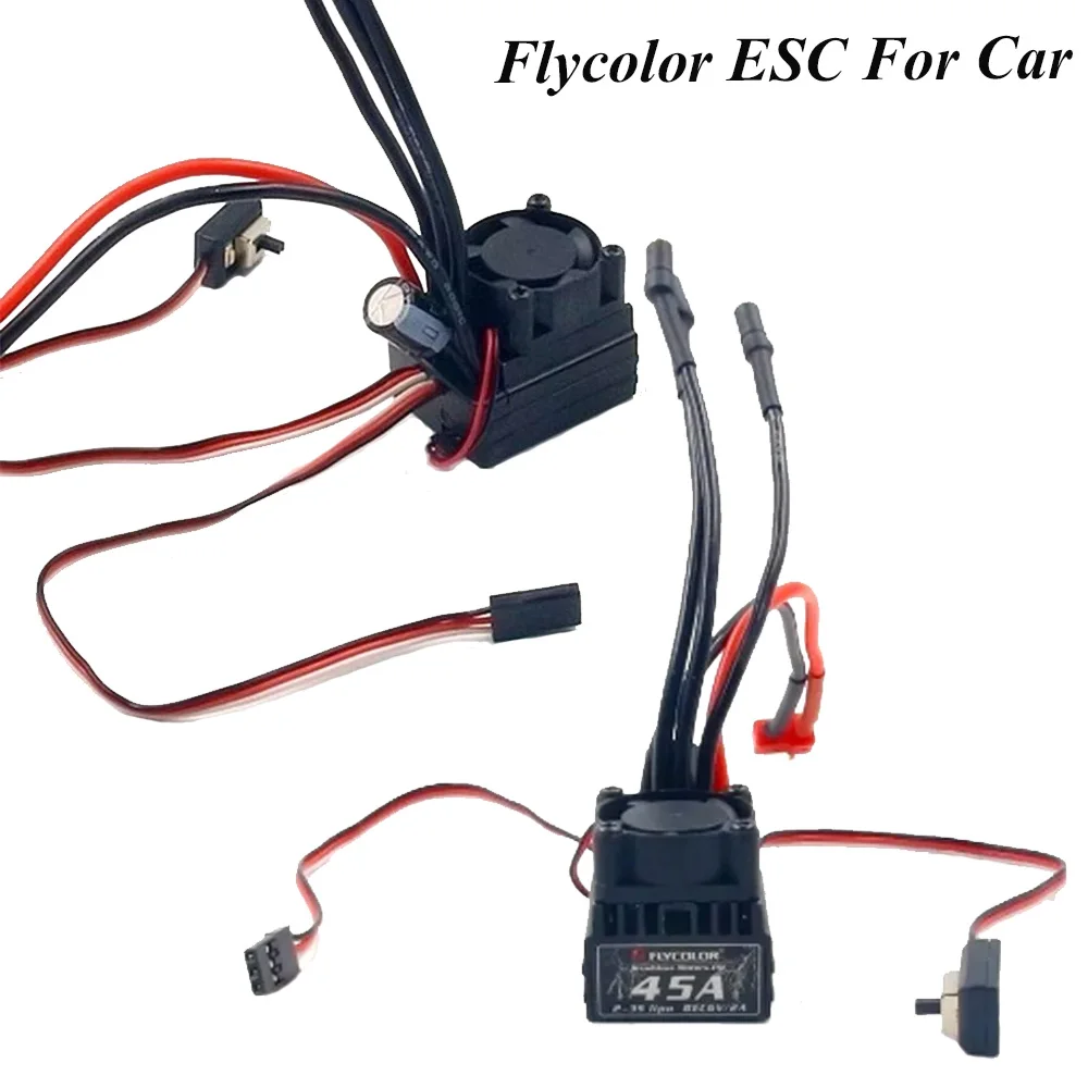 Flycolor lightning 18A 25A 35A 45A wodoodporny samochód ESC 2-3s do 1/10 RC 1/16 1/18 samochodów bezszczotkowy elektroinowy regulator prędkości