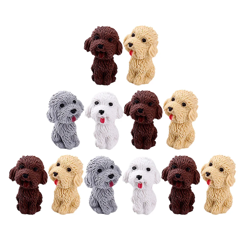 

24pcs Cartoon Puppy Erasers Adorable Dog Rubber Stationery Gifts Kids Students School Supplies Mini Toy Eraser