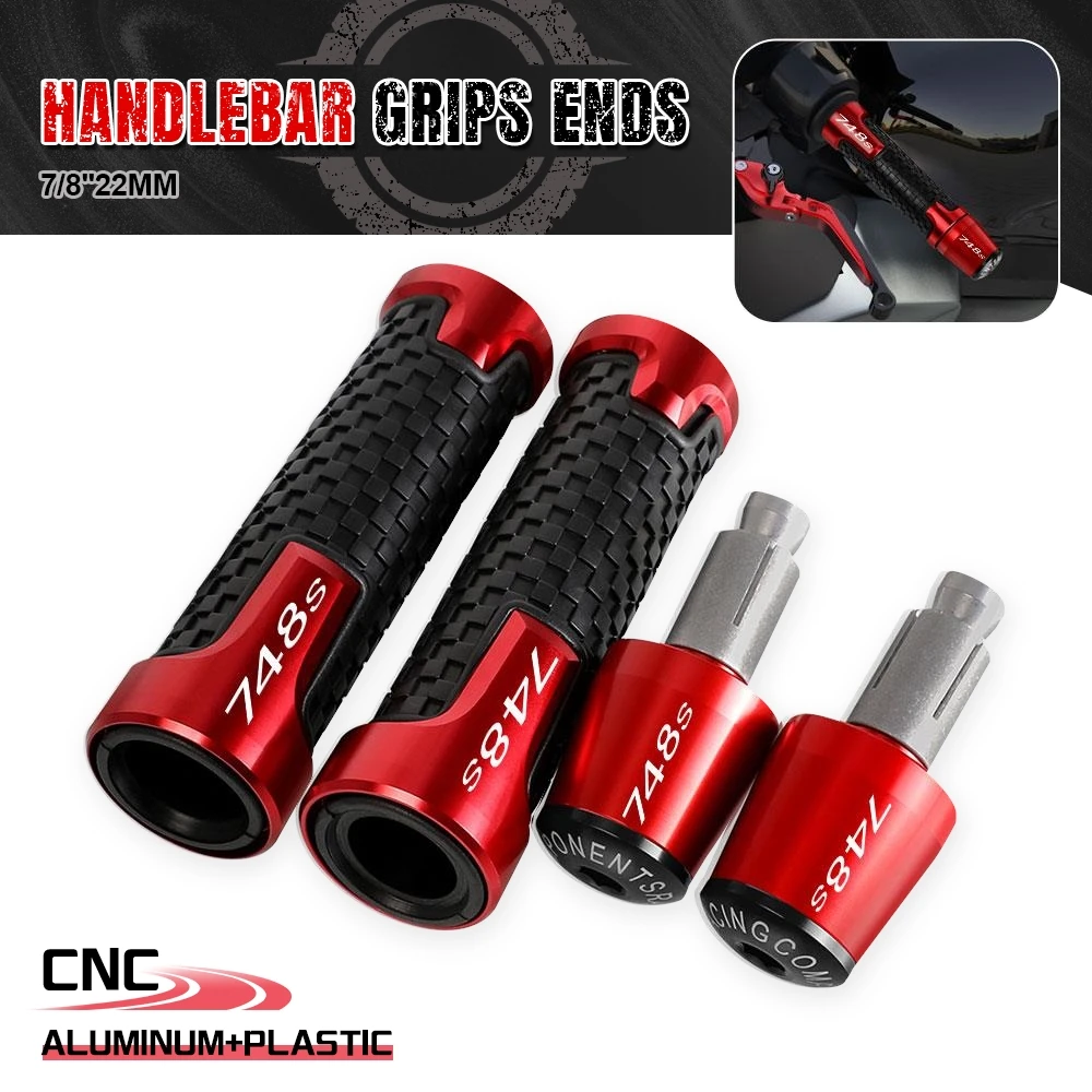 

Motorcycle Handlebar Grips Handle Bar End Cap Anti Vibration Slider Plug FOR DUCATI 748S 1999 2000 2001 2002 2003 2004 2005 2006