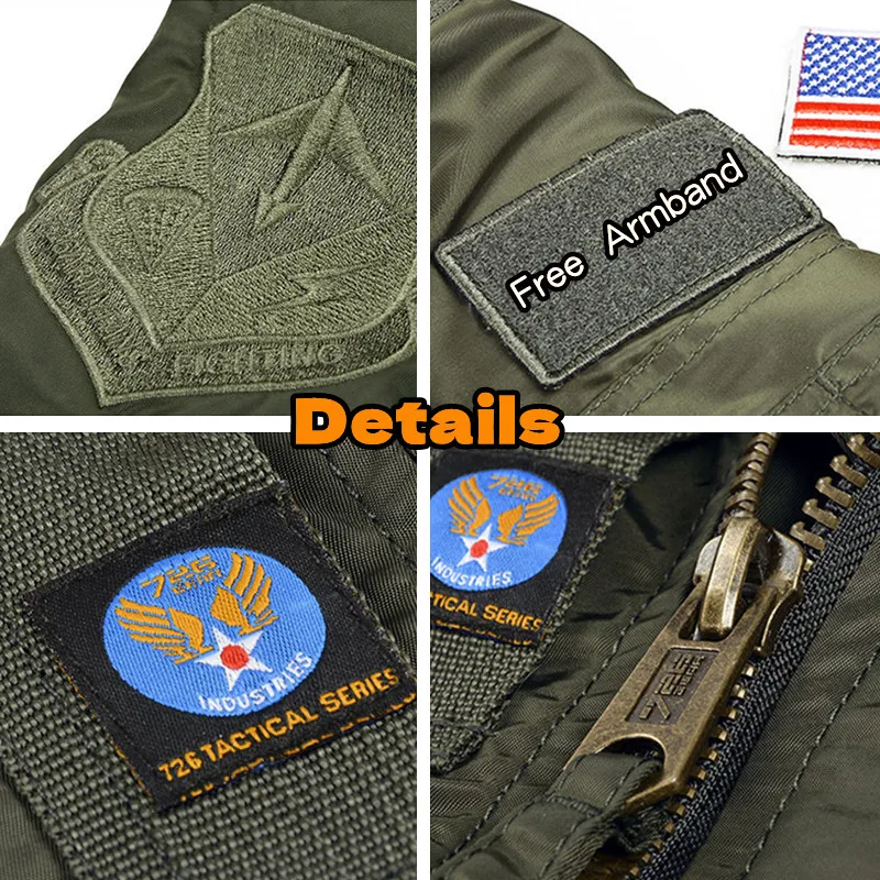 Quality Men L-2X Bomber Jackets US SWAT Outdoor Multi-pocket Waterproof Military ArmyGreen Tactical Techwear Hiking Safari Coats