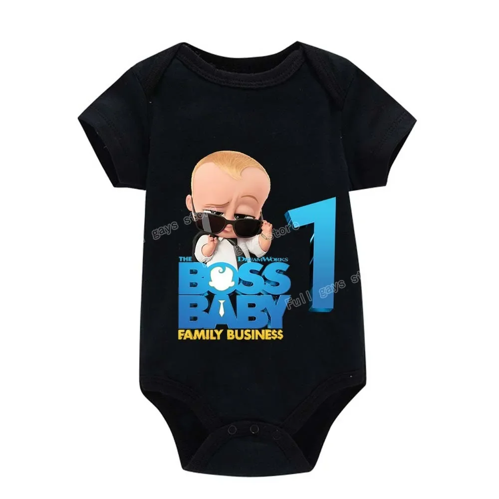 Baby Bodysuits Kids Bossed Birthday Clothing One-Pieces Babys Romper New Born Kids Items Infant Clothes Girls Gender Reveal