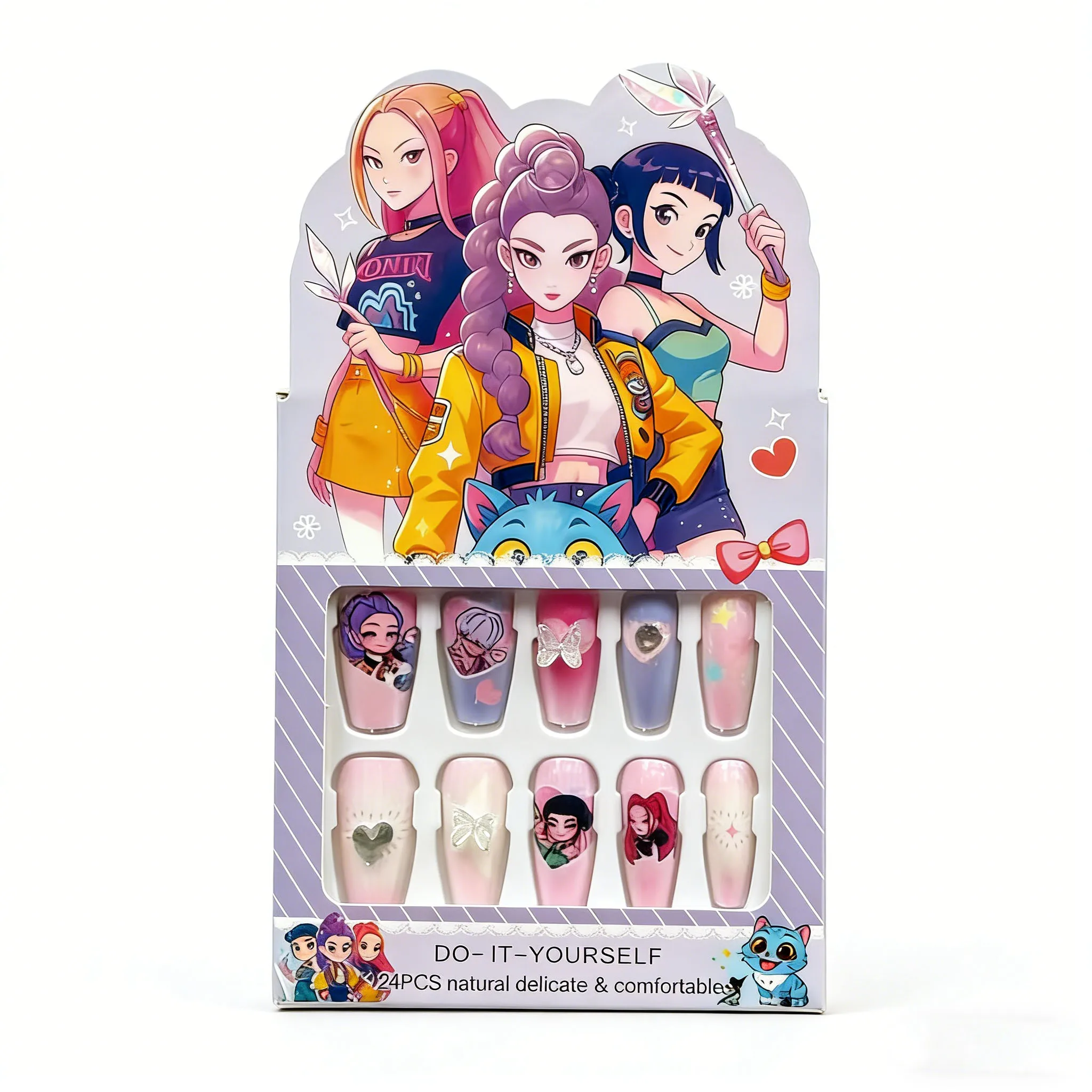 Exquisite tragbare Nagelaufkleber für Mädchen mit glänzenden Strasssteinen in voller Größe, passend zum Jelly-Kleber, ideales Geschenk für Mädchen. – Detail 17