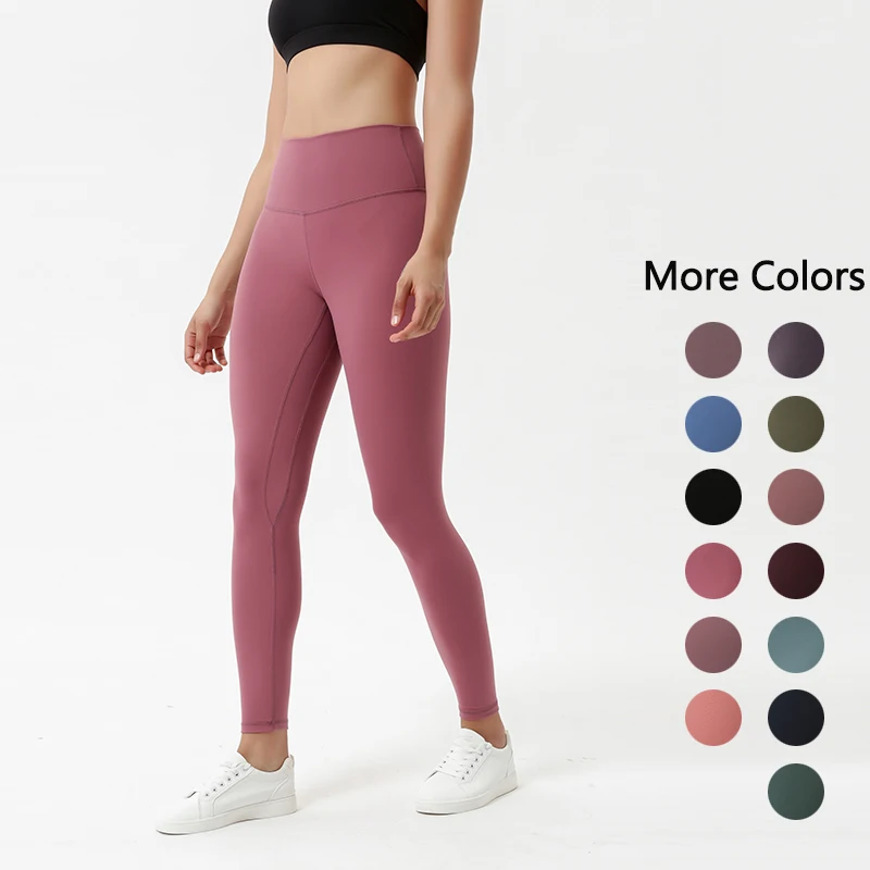 Women\'s authentic classic high waist hip lift yoga nine-point leggings outdoor running fitness exercise training pants with logo