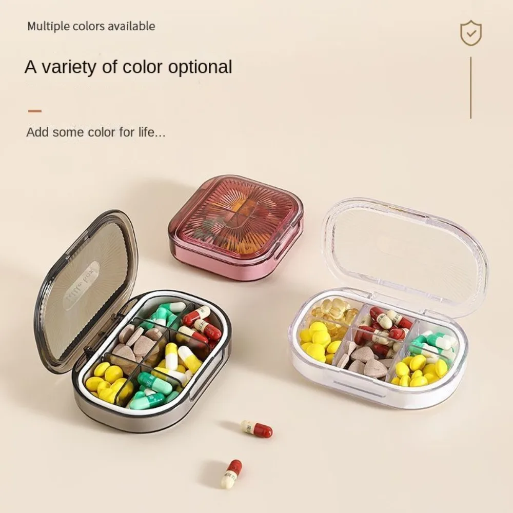 Portable Sealed Pill Box with Lid Large Capacit Multi-purpose Convenient Medicine Box Compartment Pill Storage Box