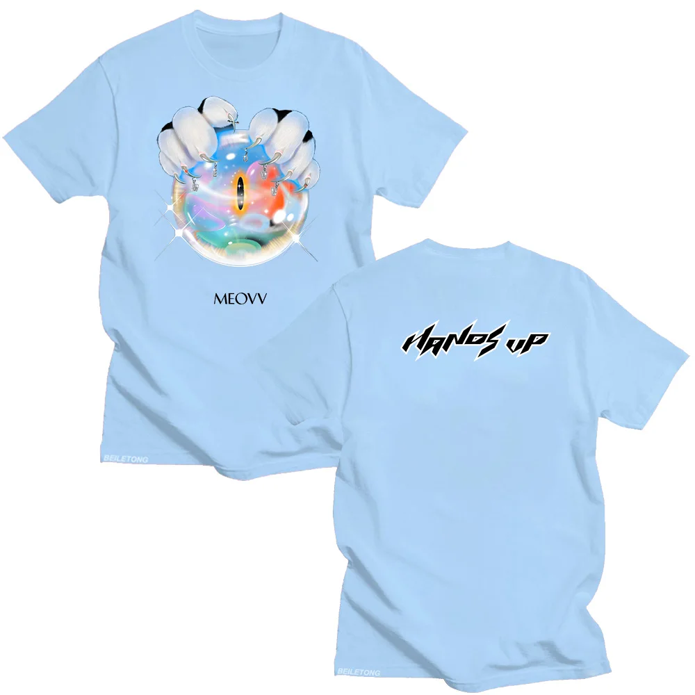 MEOVV Hands Up T shirts 2025 Fashion Unisex Cotton Short Sleeve Summer Men Women Graphic Tees Kpop Oversized T-shirts Streetwear