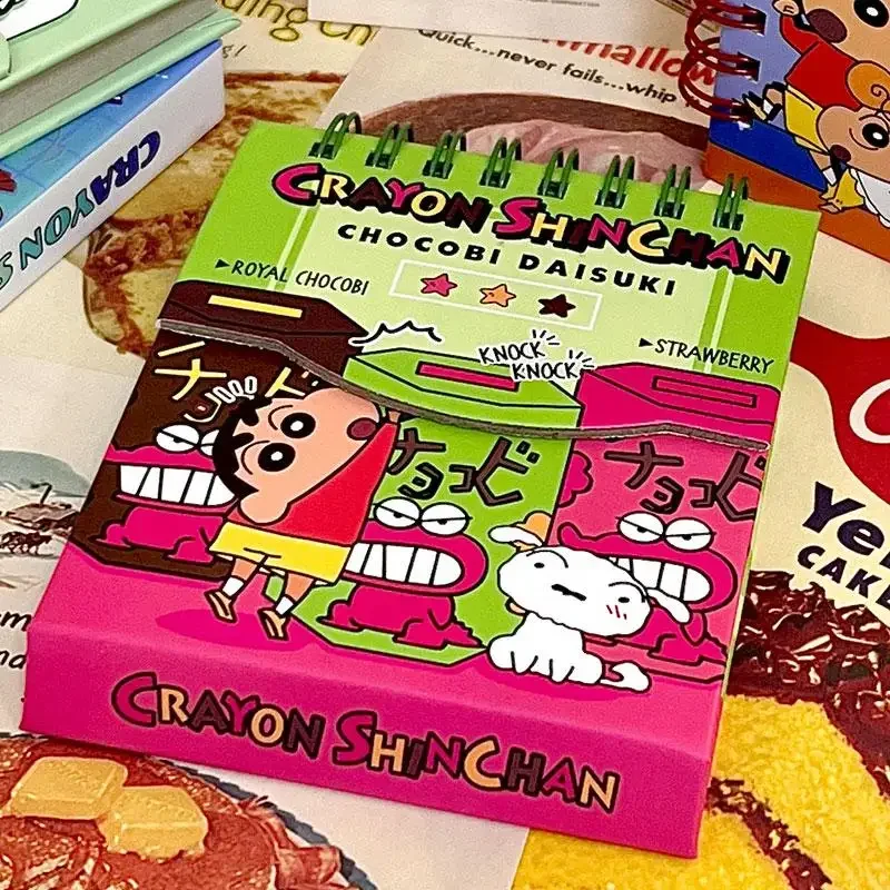Cartoon A7 Hard Shell Crayon Shin-Chan Notebook Coil Mini Notebook Portable Agenda Weekly Notepad Diary Study Supplies Gift view 6