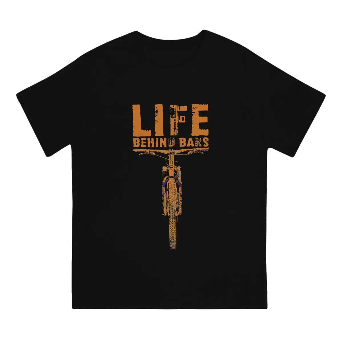 Cycling Sport Mountain Bike Newest TShirt for Men Life Behind Bars Classic Round Neck Polyester T Shirt Gift Clothes image 2