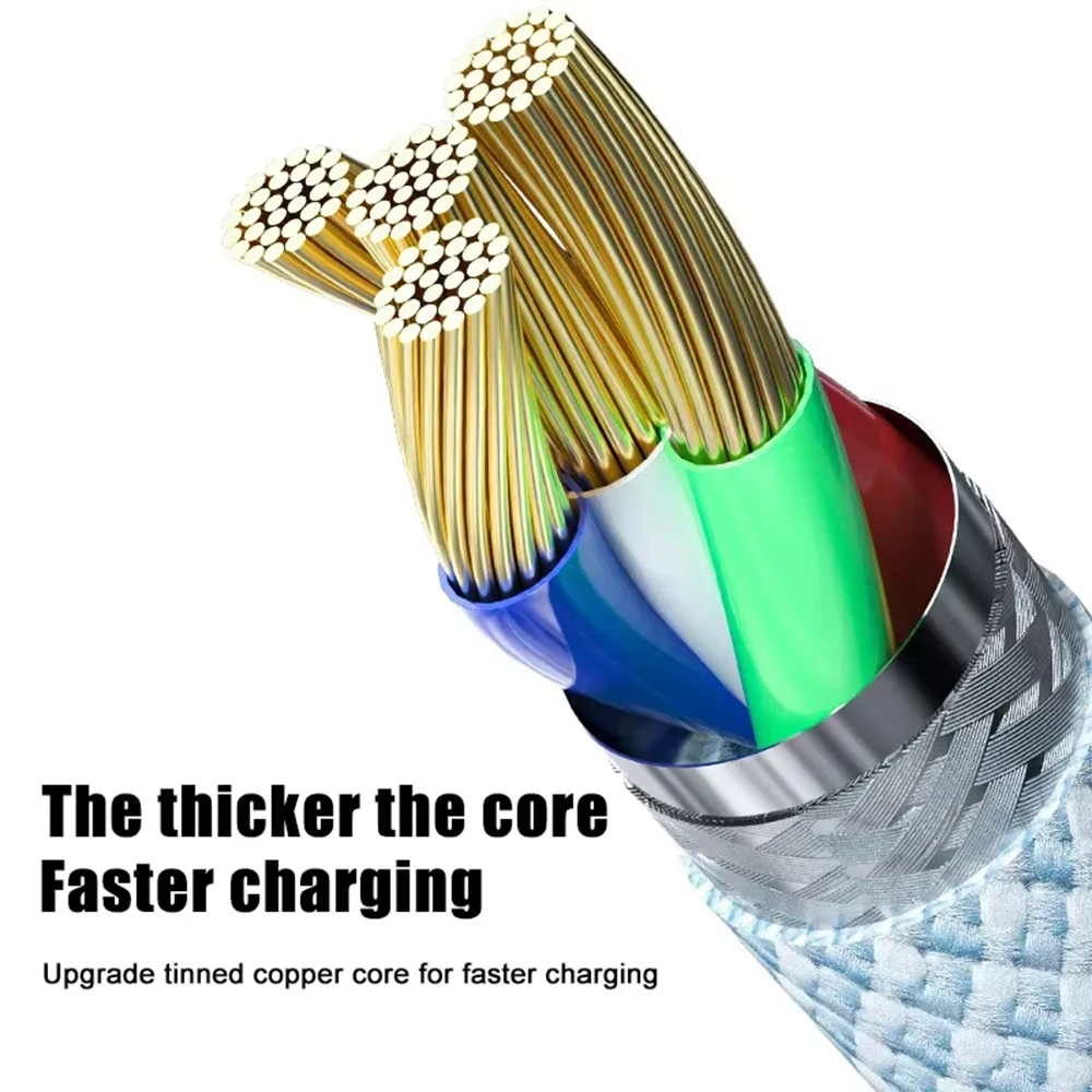 USB TYPE-C Cable For iPhone 15 16 17 PD 60W Fast Charging Cable For Huawei Xiaomi Samsung Type C Weaving Cable Accessories