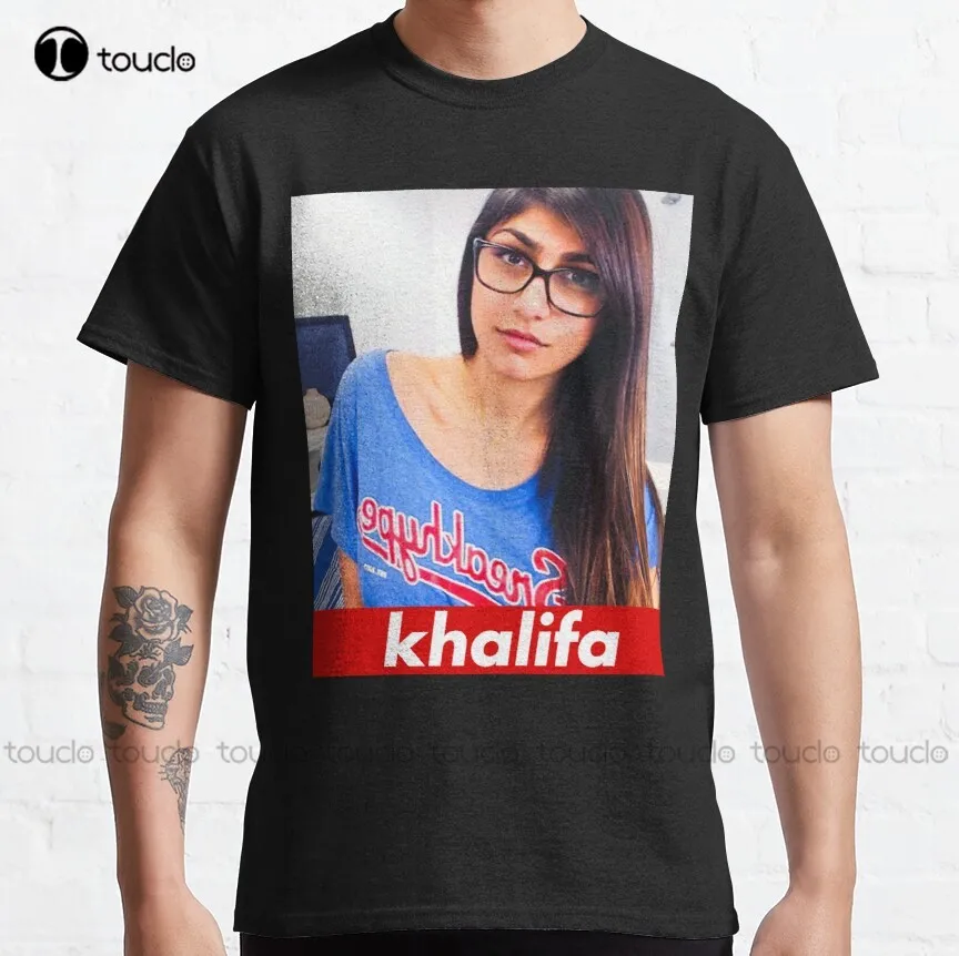 Khalifa Mia Khalifa Classic T-Shirt High Quality Cute Elegant Lovely Kawaii Cartoon Sweet Cotton Tee Shirts Custom Gift