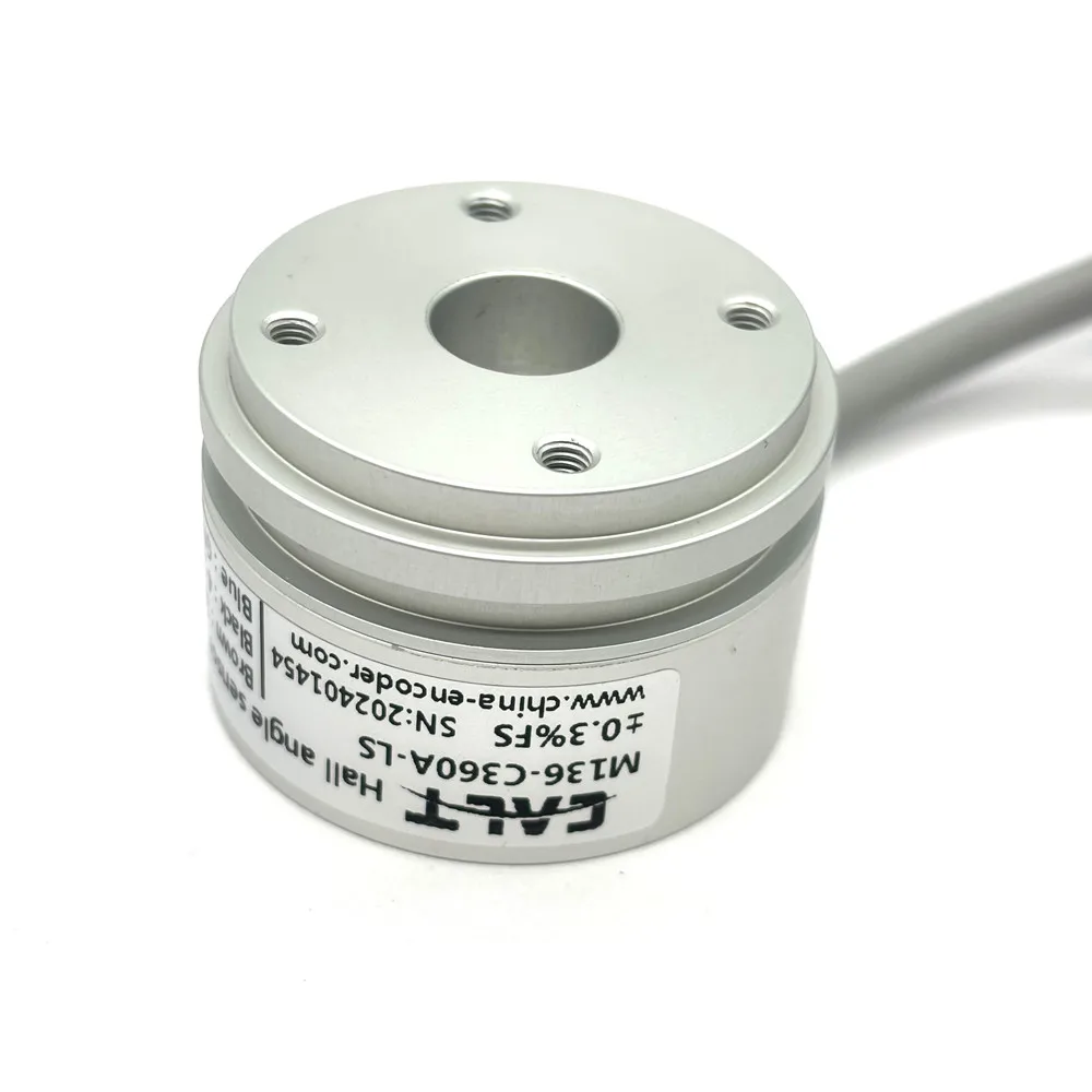 NewCALT Customizable 24V Power Supply Hall Angle Sensor with 4-20mA/SSI/SPI/0-5V/1-5V Output 90/180/270/360 Degree M136-C360A-LS