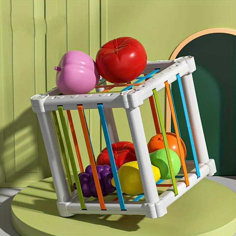 قوس قزح سيسيلي ألعاب تعليمية للأطفال ، مونتيسوري ألعاب التعليم المبكر ، فهم التدريب ، شكل الفاكهة ، إدراك اللون #2