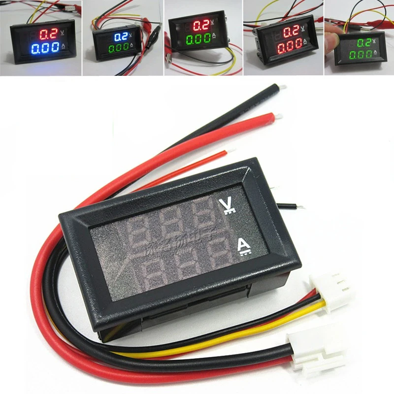 Mini 0.28inch  LED Digital Voltmeter Ammeter DC 100V 50A 100A Volt Ampere Meter Amperemeter Voltage Indicator Tester  with shunt
