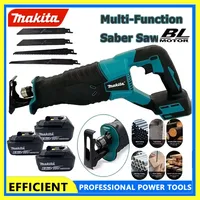 Makita Brushless Reciprocating Saw Reciprocating Saw Portable Cordless Power Tools With 4pcs Saw Blades For 20V 18V Battery
