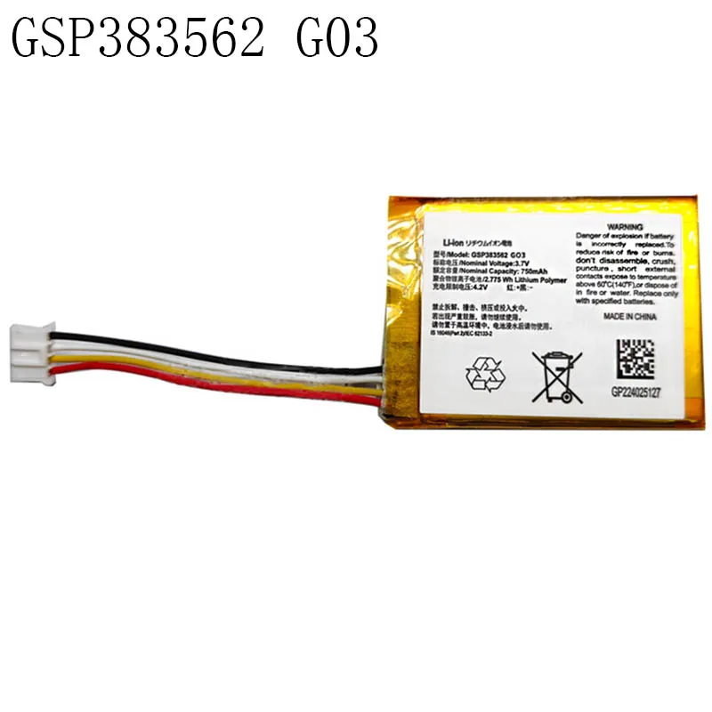 1 Uds GSP383562 GO3 batería de Altavoz Bluetooth para JBL GO3 música ladrillo dorado batería de tercera generación