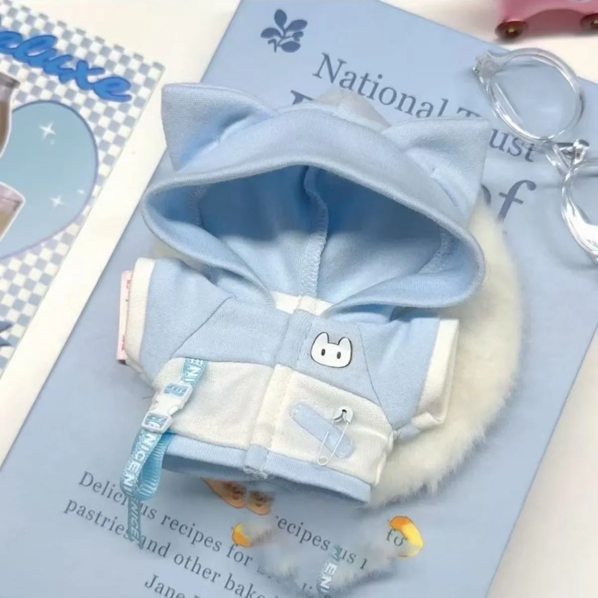 

New 10cm cat ear hoodie, boyfriend suit, cotton doll, boys' and girls' doll changing outfit