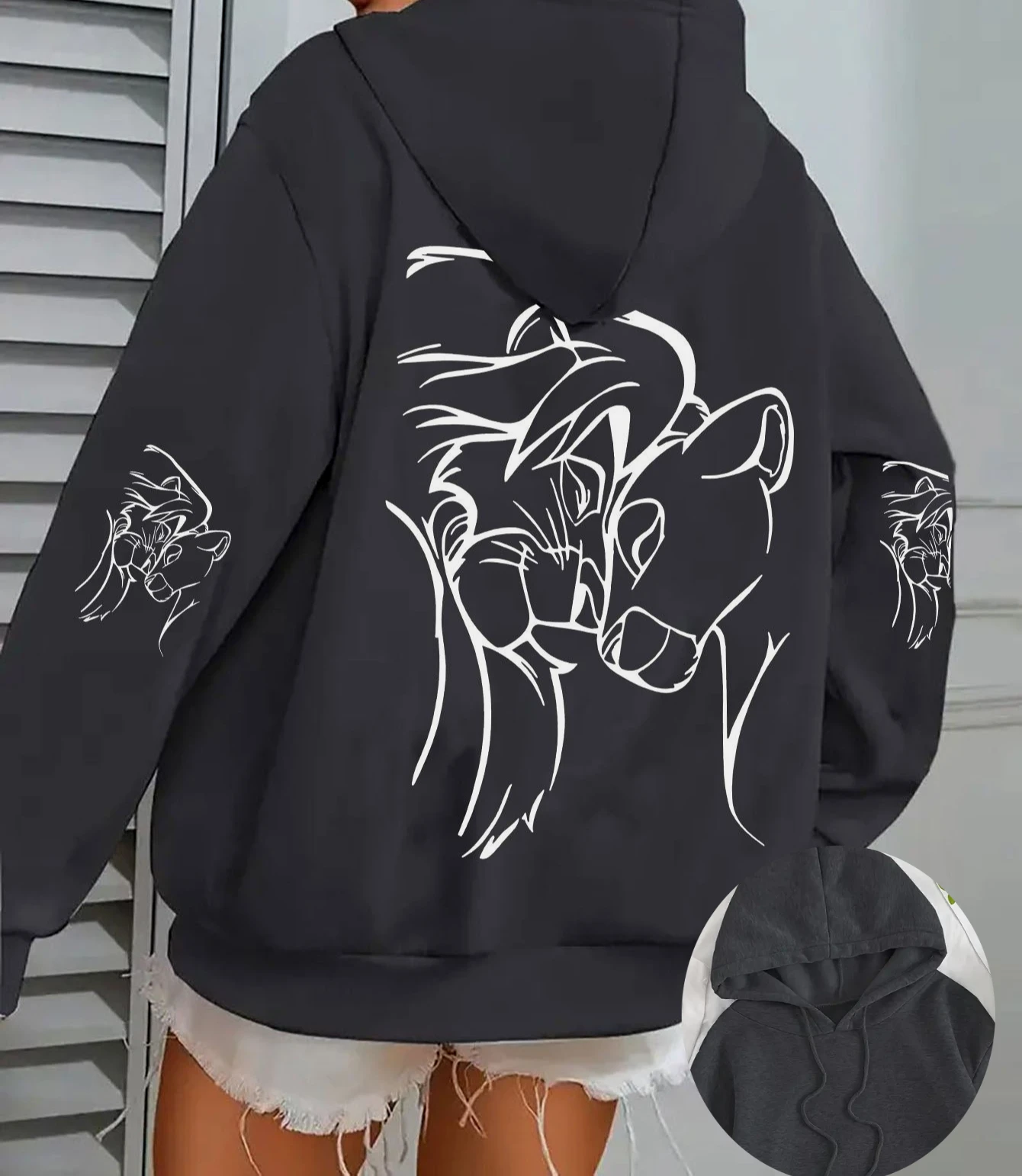 

2026 Men's Disney Lion King Simba Vacation Hoodies Women Sweatshirt Pullover Autumn Winter Fleece Cotton Hoody Jacket Tops