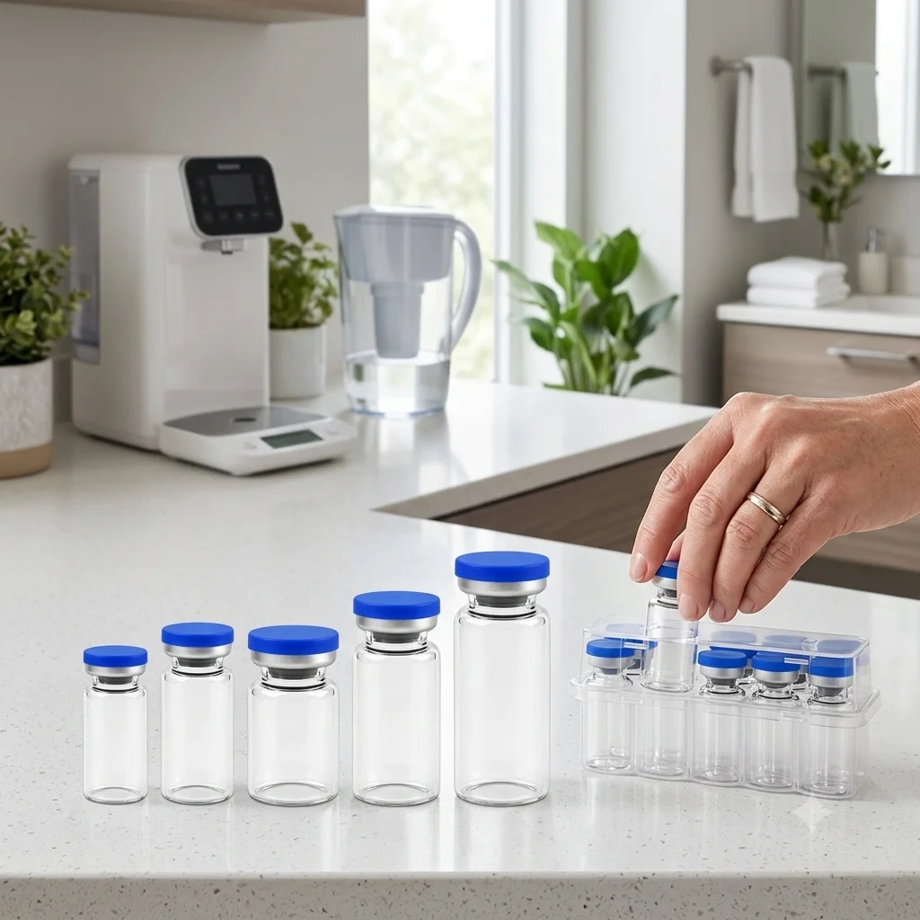 3/5/7/10ml Sterile Glass Vials Sealed with Rubber Stopper and Burr-Free Aluminum Plastics Cap,with Storage Box, Sterile Packaged