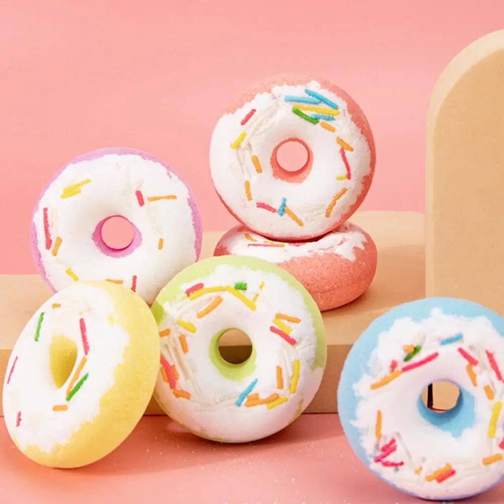 كرات ملح الاستحمام على شكل دونات، ترطيب معدني طبيعي، فوري، رائحة طويلة الأمد، صديقة للبيئة، هدية للمنزل والمنتجعات الصحية