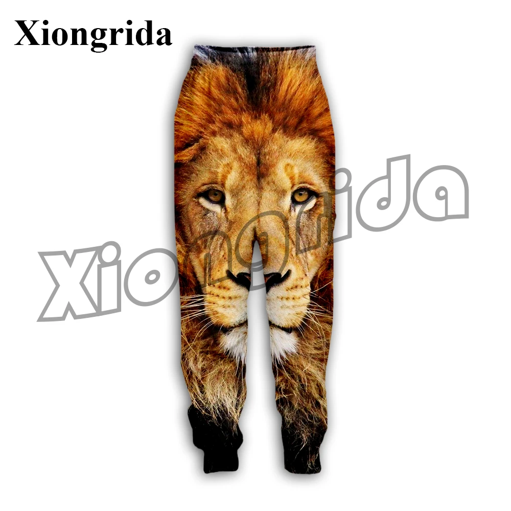 

Fashion Animals Sweatpants Hunting Wildlife Elk Lion 3D Printed High Waist Trousers Casual Harajuku Pants Streetwear