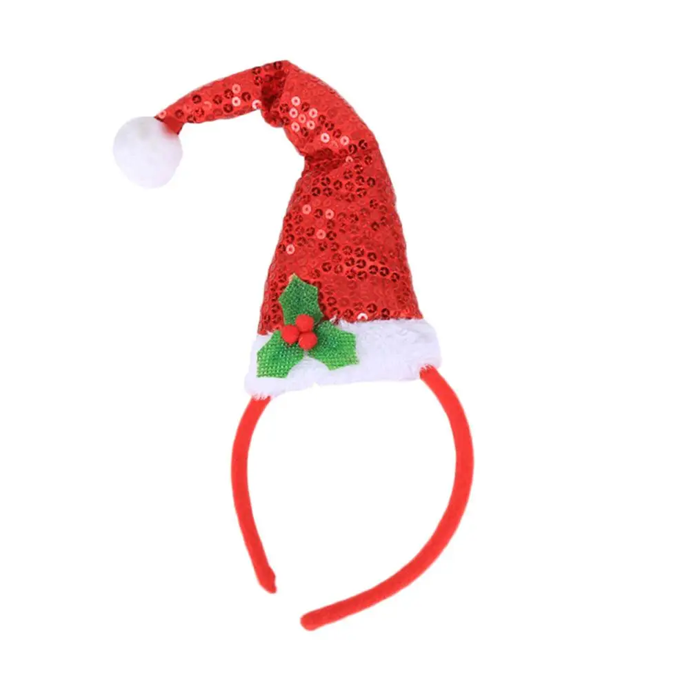 

Christmas Hat Headband Durable Non Fading Red Kids Masquerade Party Costume Accessories Hair Band Hoop Christmas Headdress