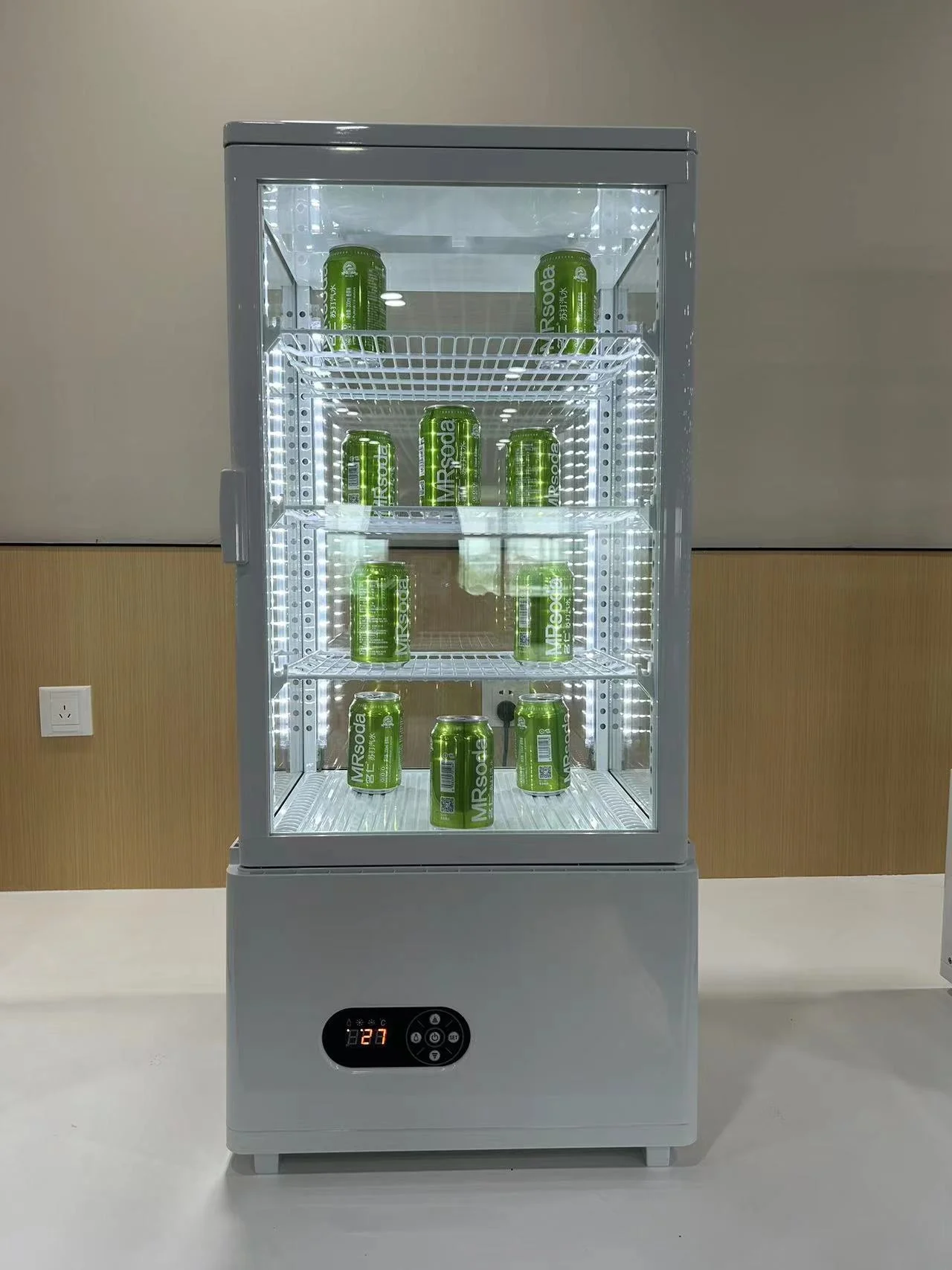 Hot Selling 78L Beverage Fridge Showcase Countertop Cola Display Refrigerator