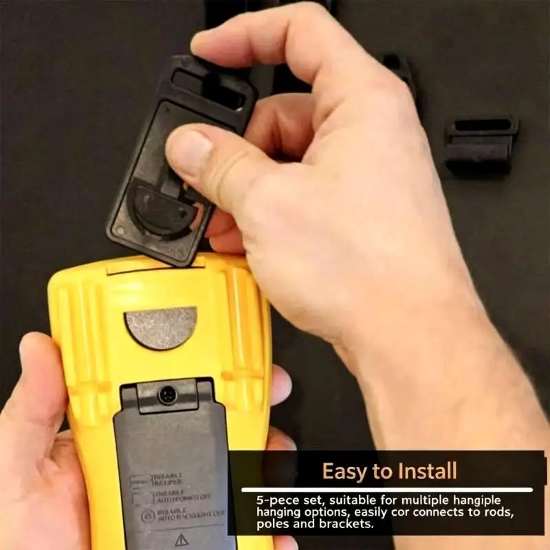 Multimeter Lanyard with Hanging Parts, Black Textile Band and ABS Mounting Parts for Electrical Repair and Testing M4YD